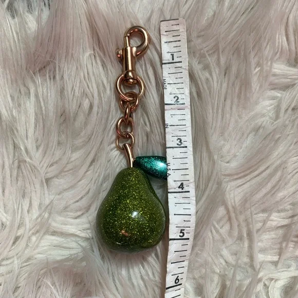 Glittery Pear with Leaf Bag Charm - Picture 9 of 10